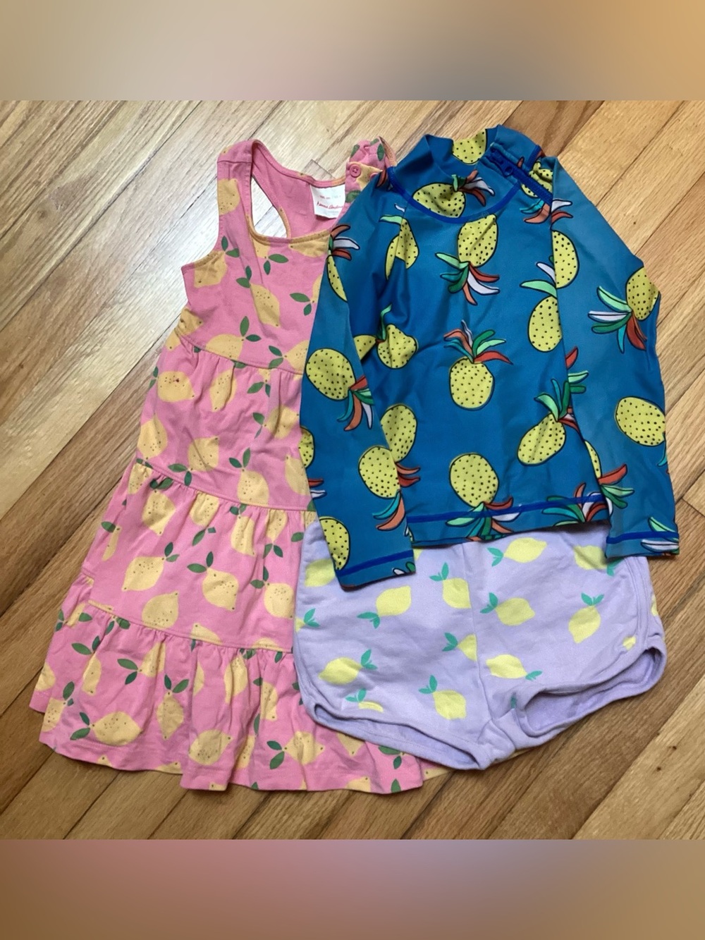 Hanna Andersson fruit print summer bundle size 4-5